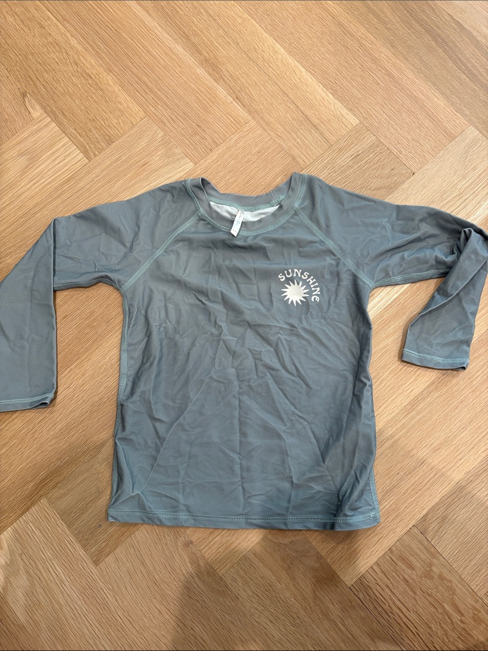 Rylee + Cru Kids Rashguard in Slate Blue with White Sun Graphic